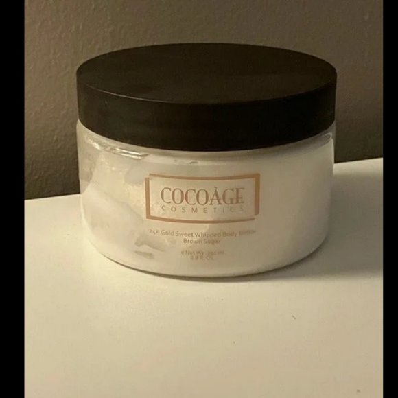 COCOAGE 24K GOLD SWEET WHIPPED BODY BUTTER-BROWN SUGAR-8.8 fl oz / 250 ml-SEALED - Picture 2 of 2